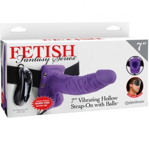 FETISH FANTASY SERIES 7″ ARNES VIBRADOR CON TESTICULOS HUECO MAN 17.8 CM LILA