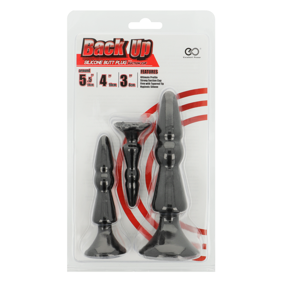BACK UP KIT 2 PLUG ANALES SILICONA