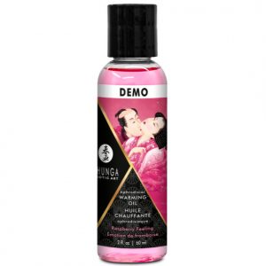 SHUNGA ACEITE MASAJE EFECTO CALOR SABOR INTENSO FRAMBUESA 60 ML