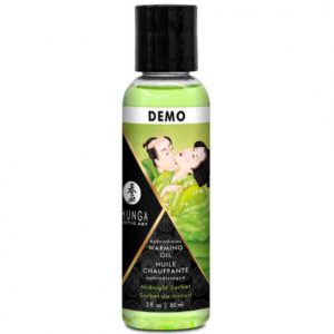 SHUNGA ACEITE MASAJE EFECTO CALOR SABOR SORBETE DE MEDIANOCHE 60 ML
