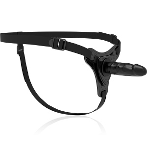 FETISH SUBMISSIVE ARNÉS SILICONA NEGRO REALISTIC 16CM